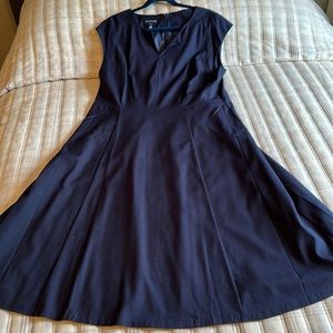 Long Tall Sally Navy Blue Suit Dress with tiny pindotting